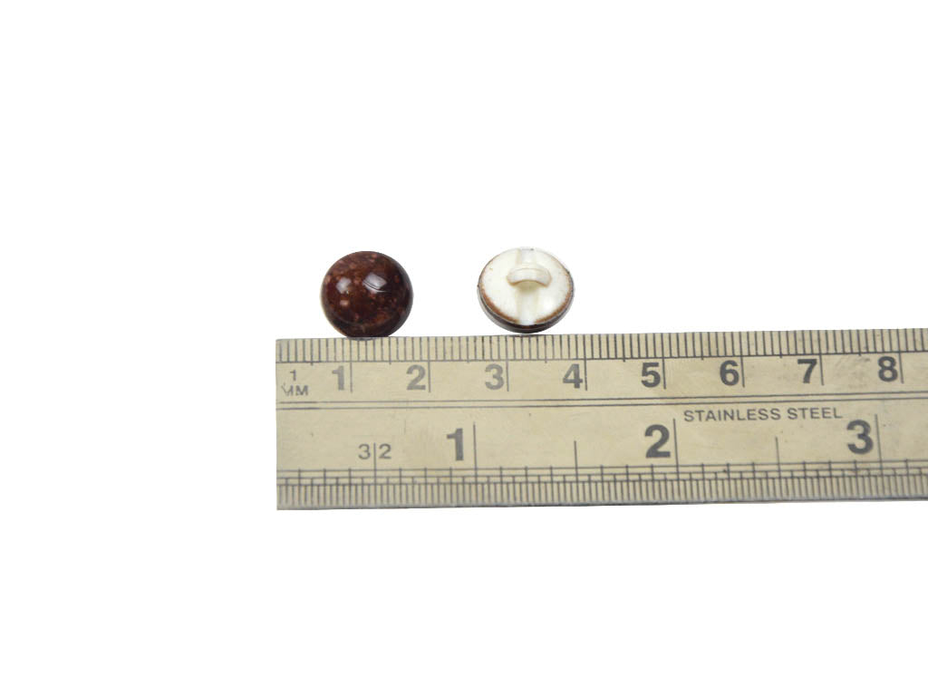 Dark Brown Marble Round Acrylic Buttons