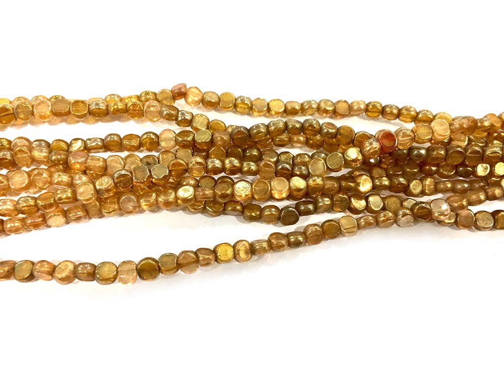 goldentransparentflatbeads