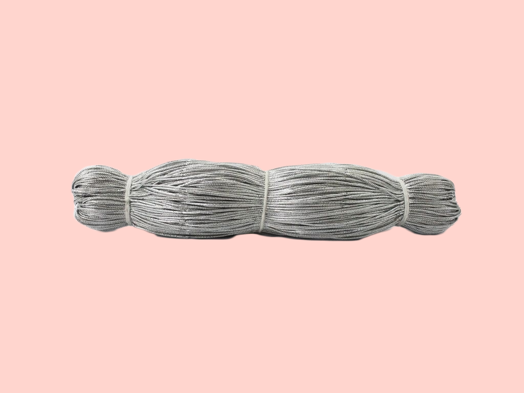 Gray Metallic Braided Zari Threads