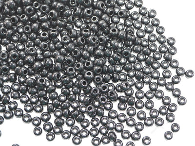 Black Round Preciosa Seed Beads | The Design Cart (3842141224994)
