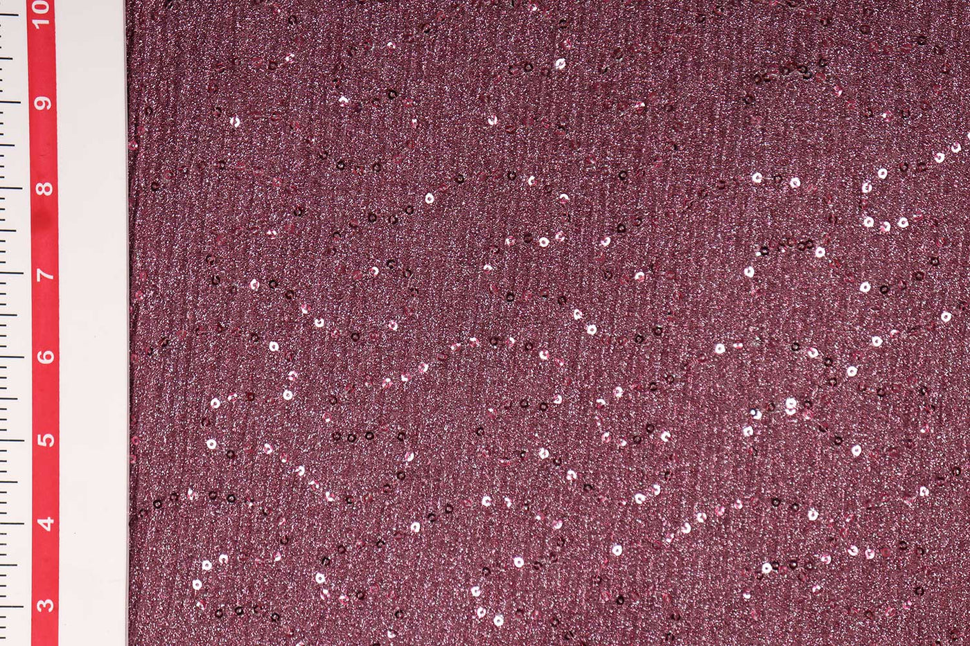 Old Rose Crushed Sequin Knit Fabric