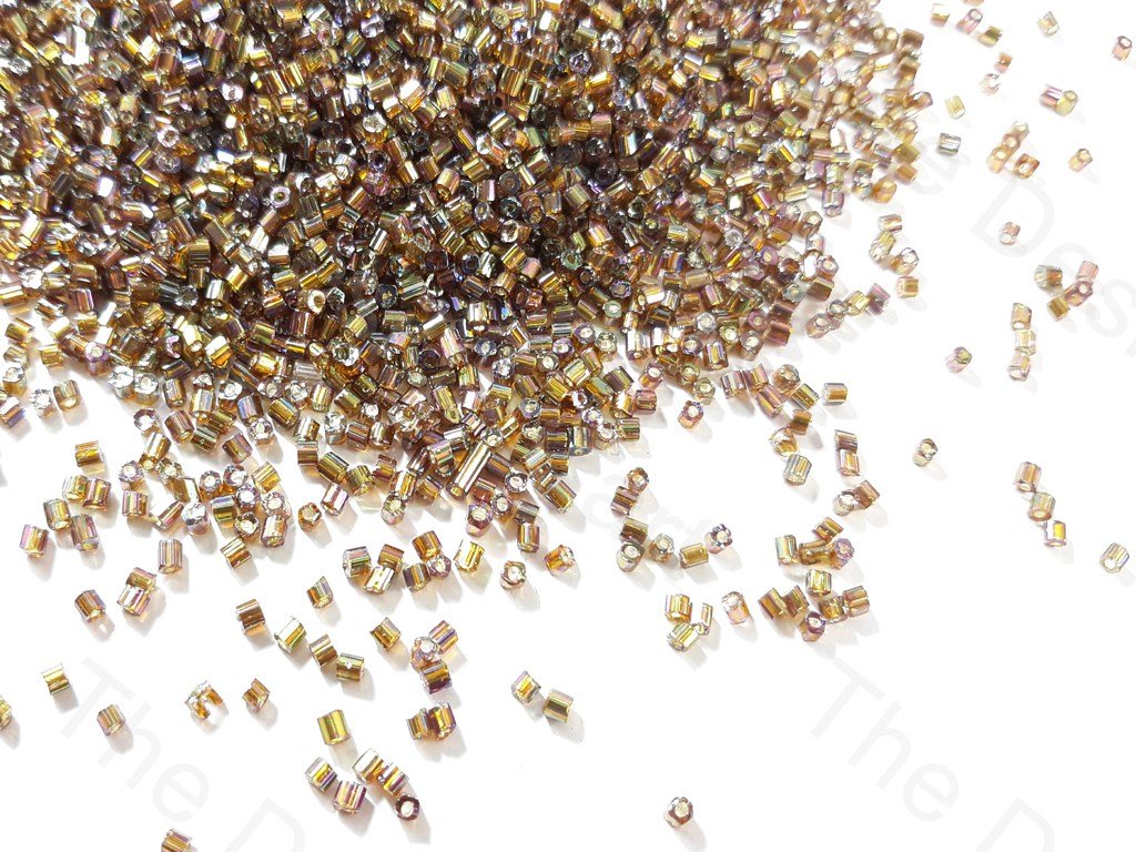 Brown Silverline Rainbow 2 Cut Seed Beads (1759390957602)