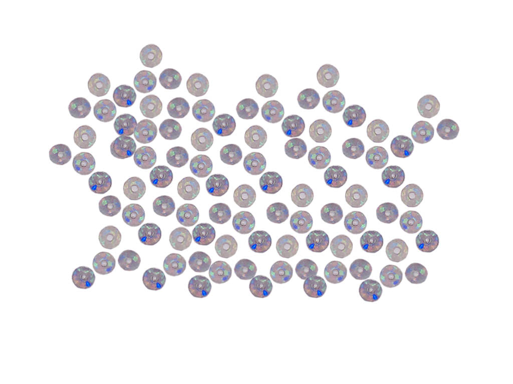 Transparent Rainbow Circular 1 Hole Plastic Sequins