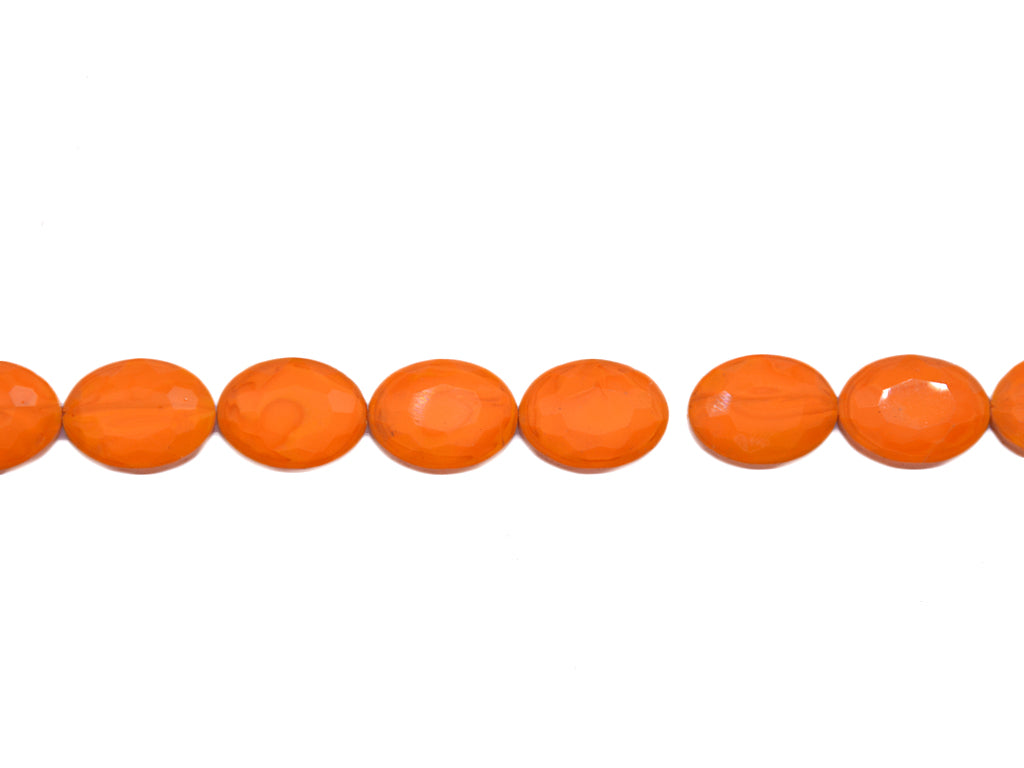 Orange Double Tone Designer Glass Beads