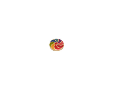 Rainbow Spiral Printed 2 Hole Wooden Buttons