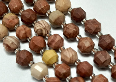 Tan Brown Quartz Stone Octagonal Beads