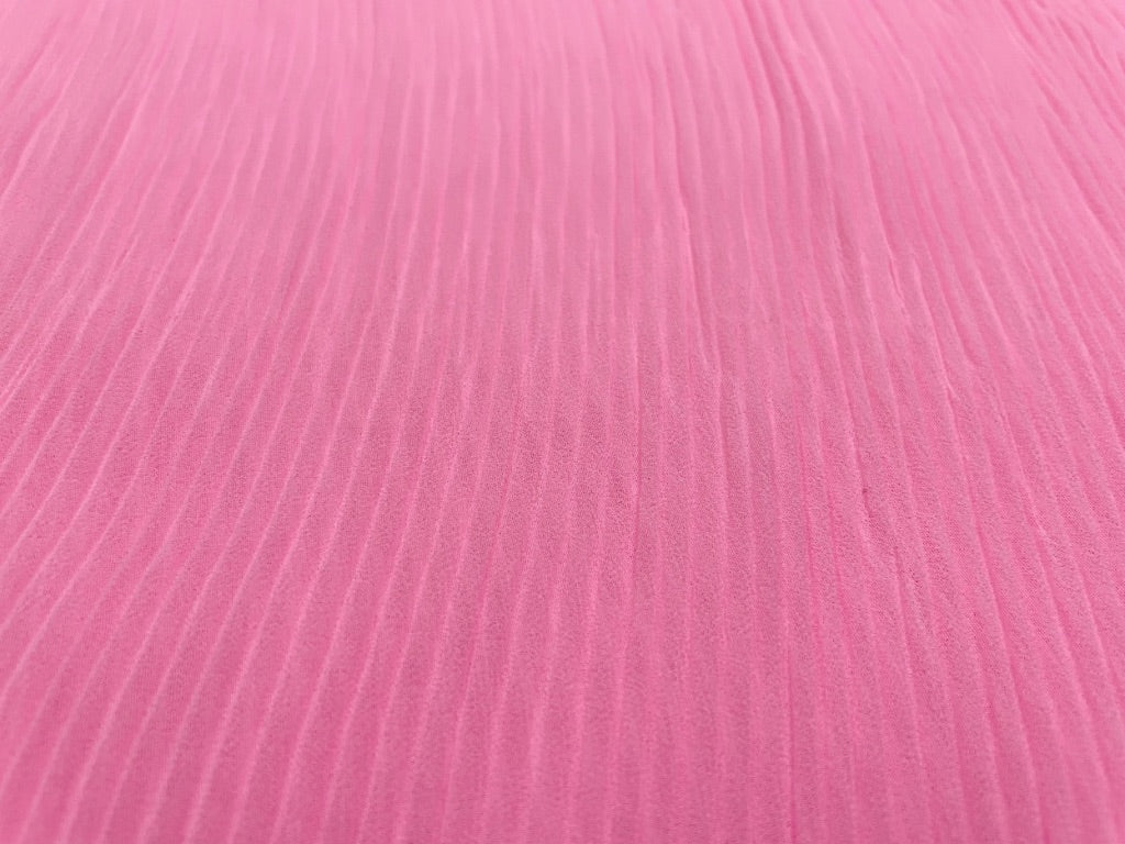 Baby Pink Plain Pleated Viscose Georgette Fabric