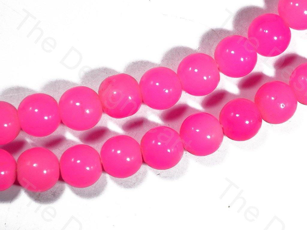 Pink Spherical Glass Beads (1666698674210)