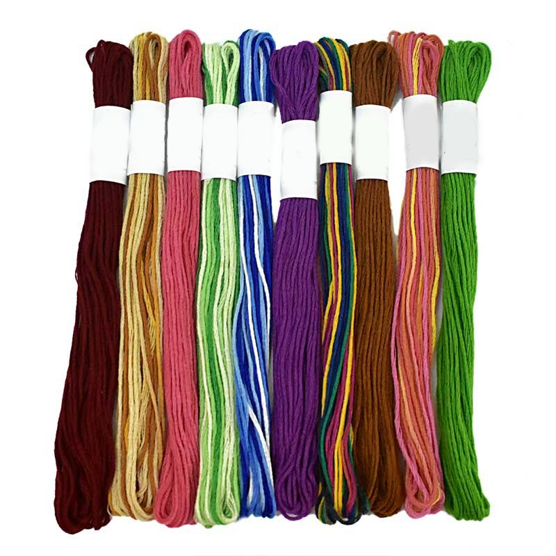 assortedhandembroiderystrandedcottonthreadscombopack