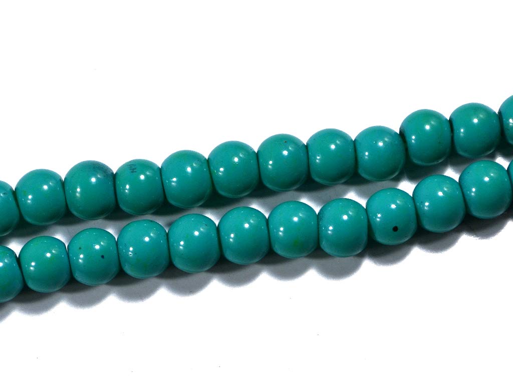 Turquoise Spherical Glass Beads (1666694709282)