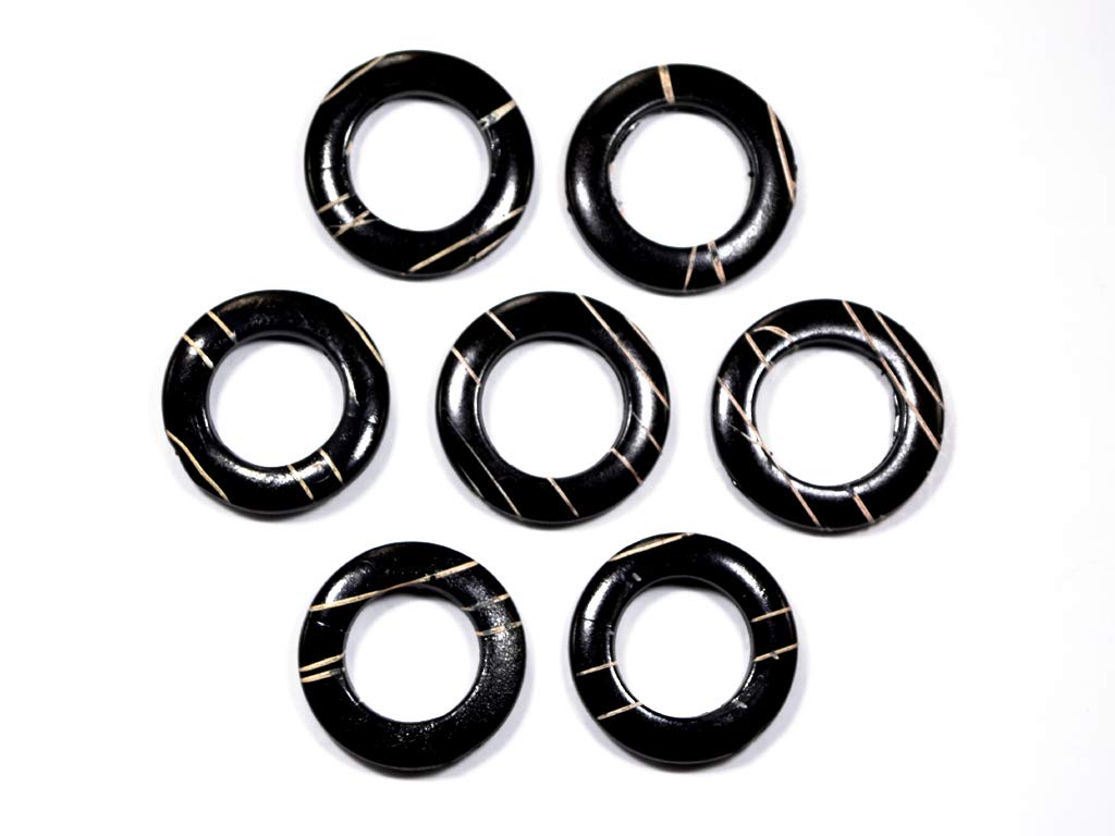 Black 2 Ring Acrylic Stones | The Design Cart (1729477804066)