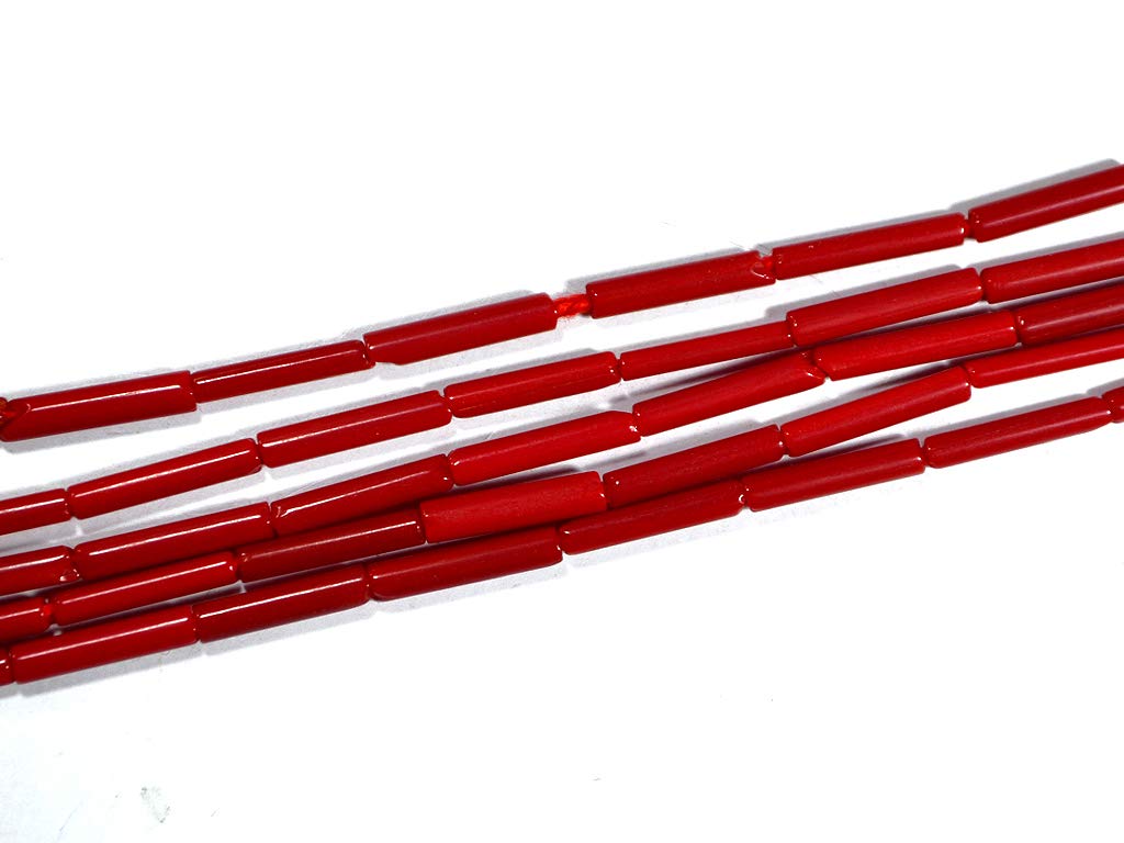 Maroon Pipe Glass Beads (1666695036962)