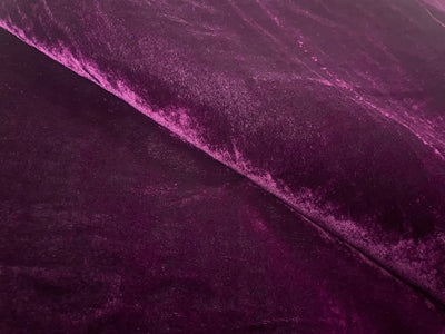 Wine Plain Viscose Micro Velvet Fabric