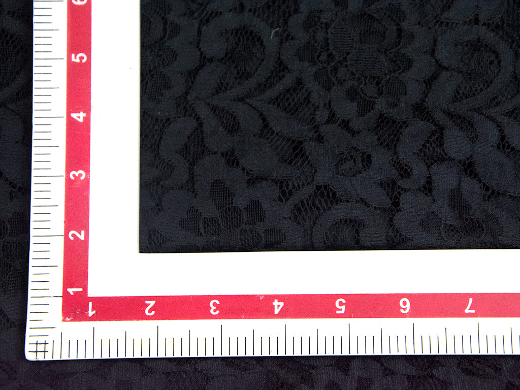 black-geometric-embroidered-nylon-net-fabric