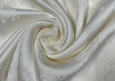 White Dyeable Crepe Jacquard Fabric