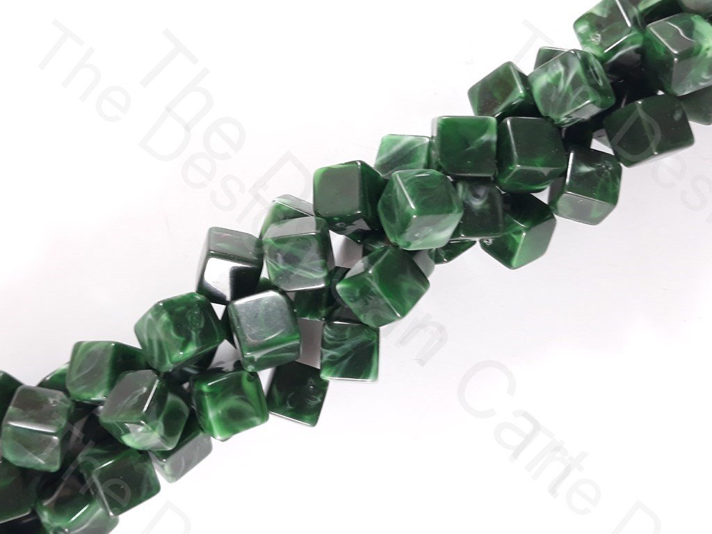 Green Cubical Resin Stones | The Design Cart (1729478328354)
