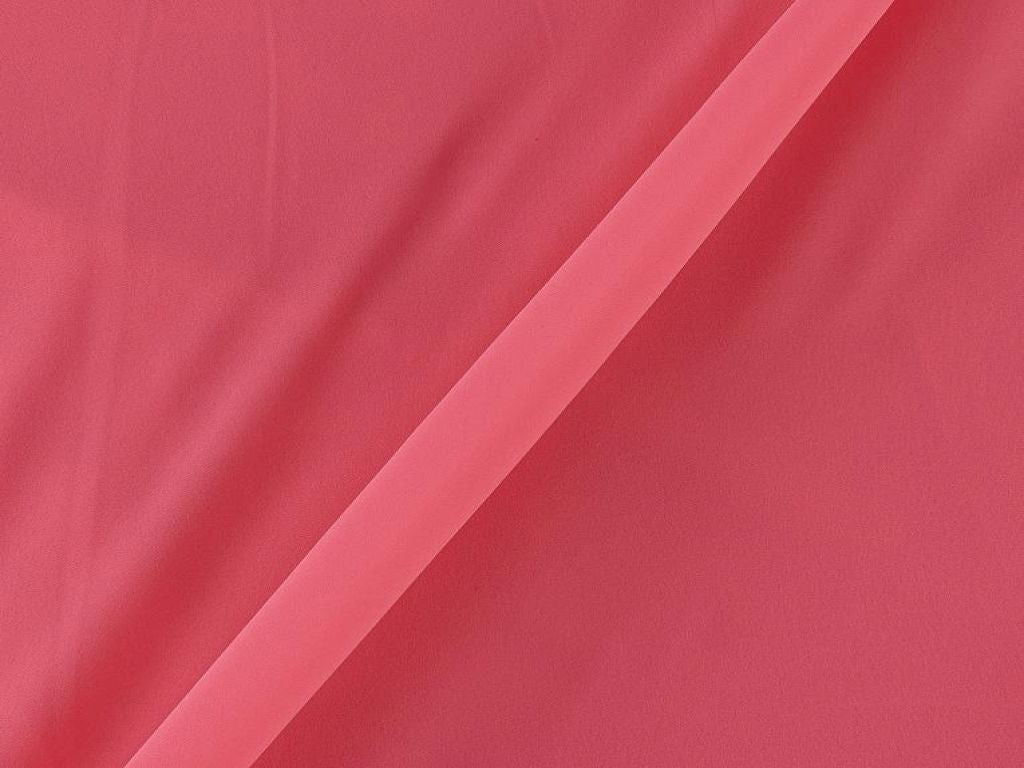 Carrot Pink Polyester Diamond Georgette Fabric