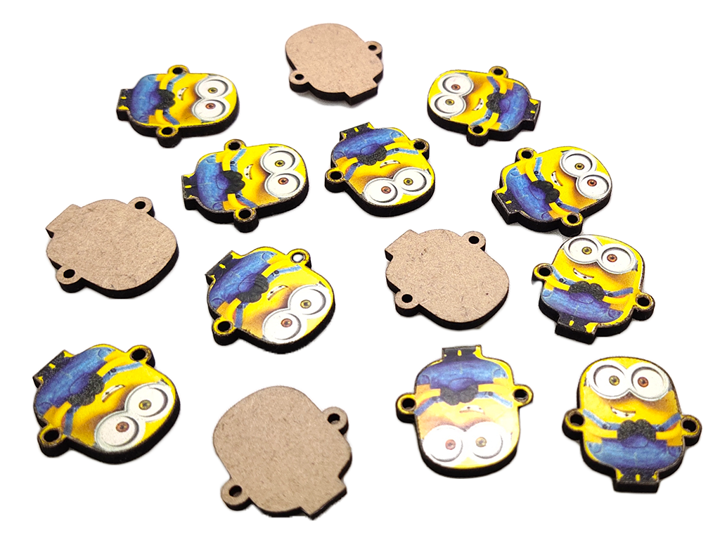 Yellow Minions Designer MDF Wooden Embellishment