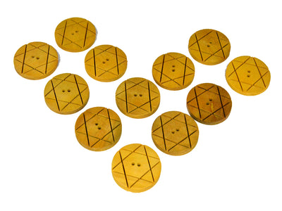 Geometrical Star 2 Hole Wooden Buttons