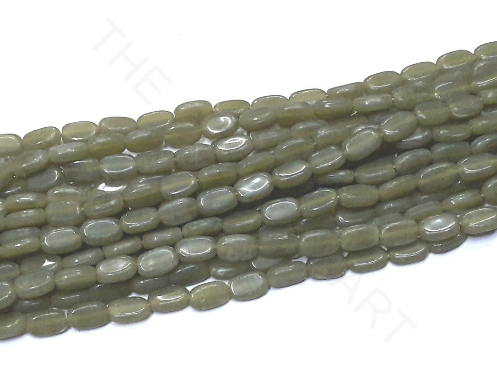 Mud Brown Oval Glass Beads | The Design Cart (4333694910533)