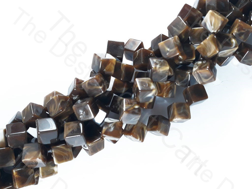 Dark Brown Cubical Resin Stones | The Design Cart (1729478393890)
