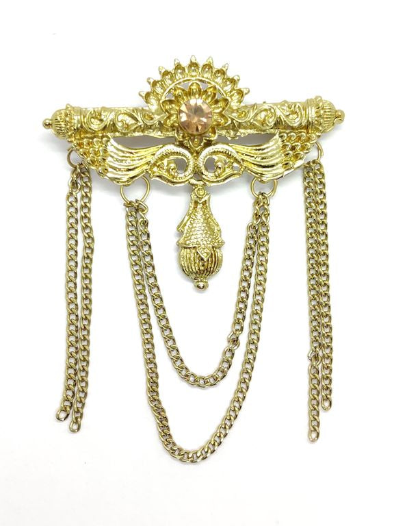 Golden Designer Brooch