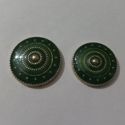 green-dotted-design-metal-buttons