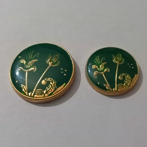 green-golden-flower-design-metal-buttons