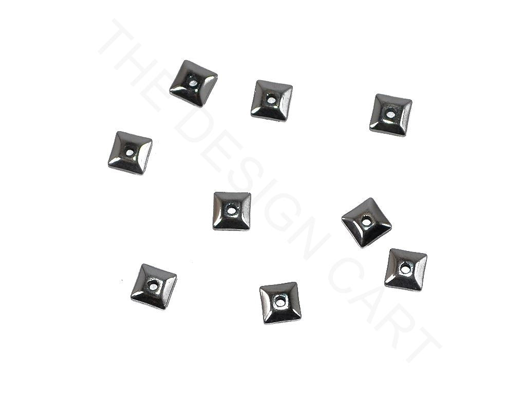 Silver Square Glass Beads | The Design Cart (3836562604066)