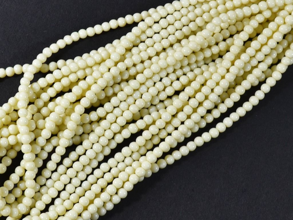 Pale Yellow Spherical Glass Beads | The Design Cart (3836564996130)