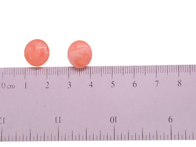 Peach Circular Shaped 2 Hole Plastic Acrylic Beads