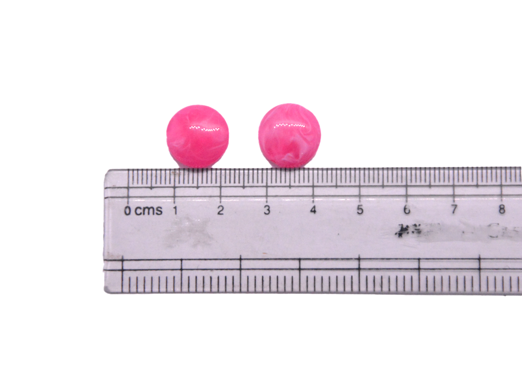 Pink Circular Shaped 2 Hole Plastic Acrylic Beads