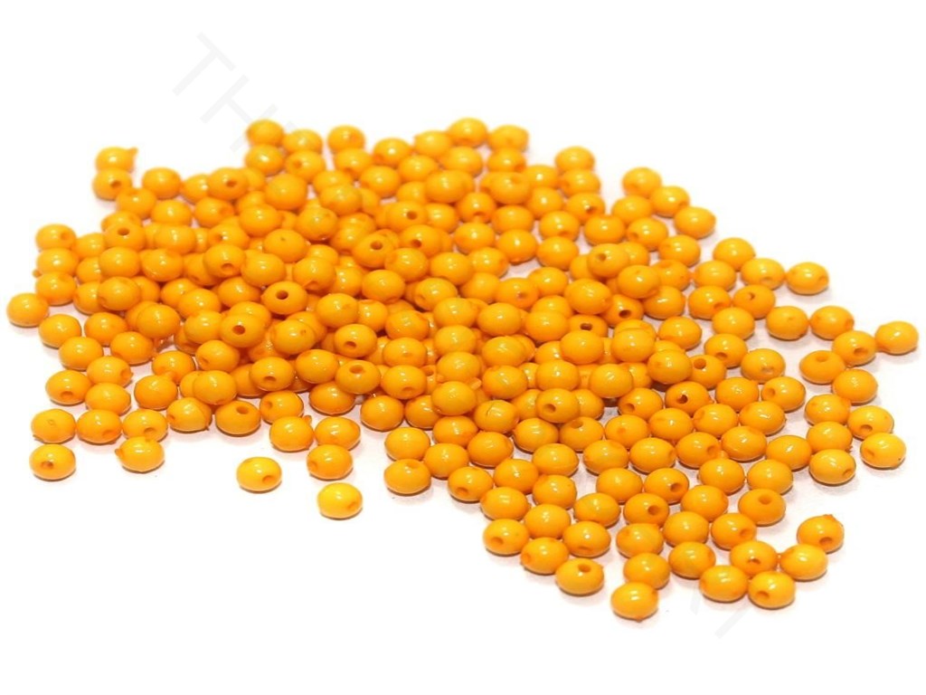 Orange Circular Acrylic Beads (4 mm) | The Design Cart (4344145346629)