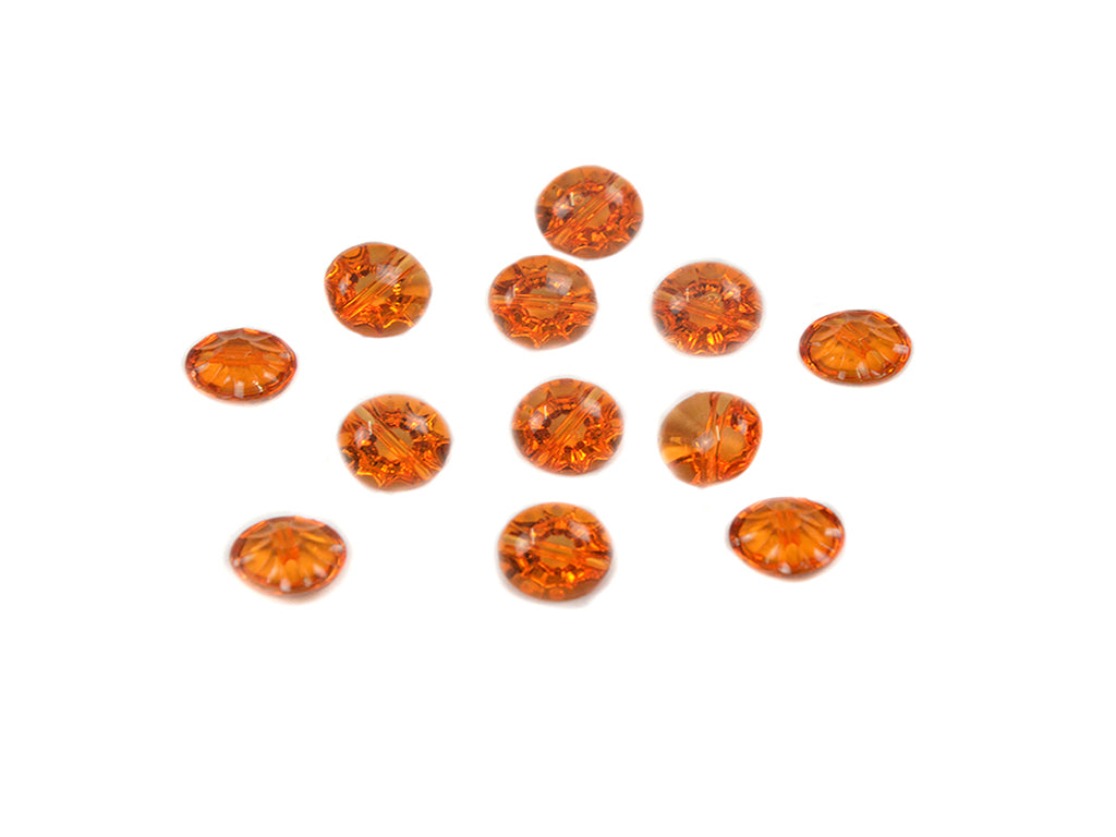 Orange Transparent Acrylic Buttons