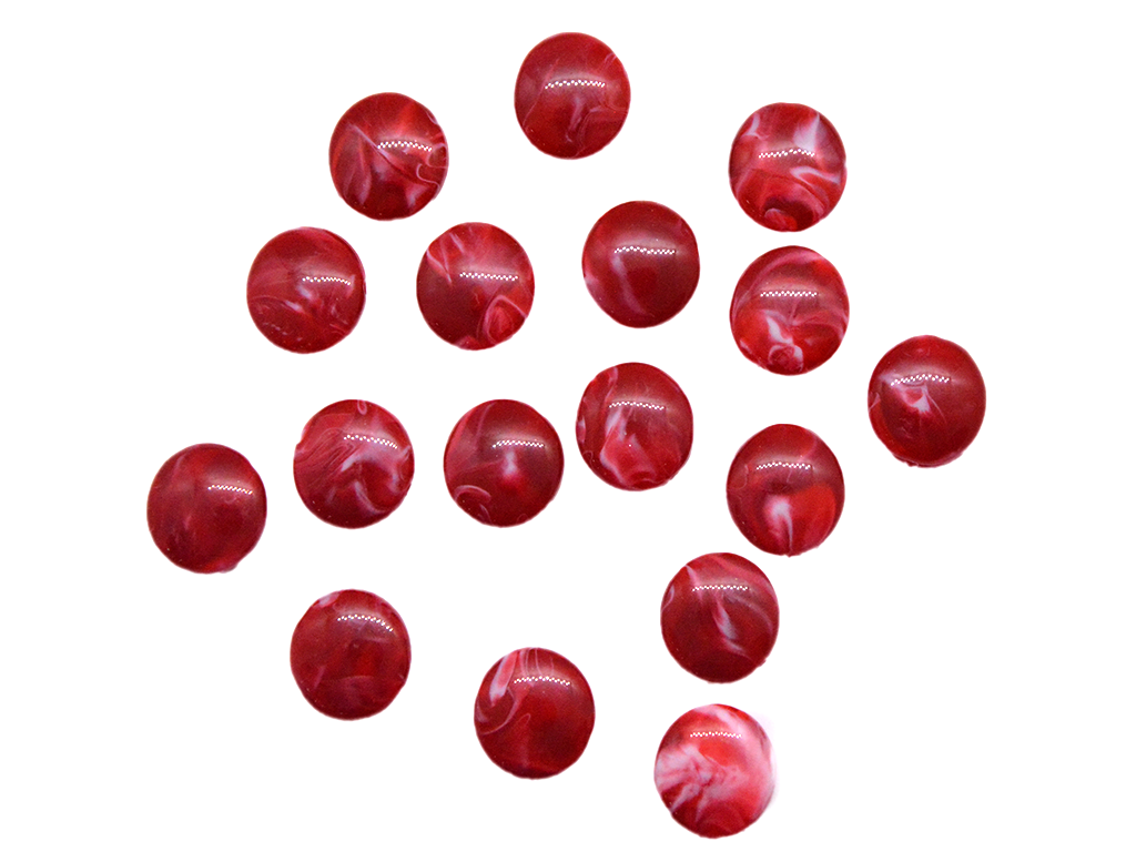 Maroon Circular Shaped 2 Hole Plastic Acrylic Beads