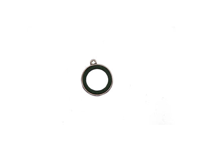 Black Round Shaped Metal Charms