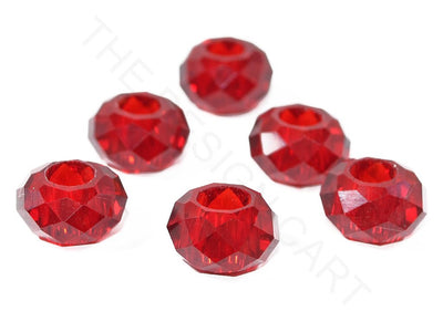 Red Faceted Crystal Beads | The Design Cart (3840766574626)