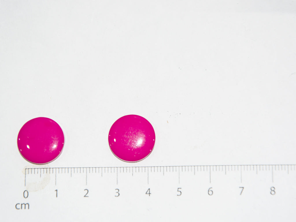 Rani Pink Circular Marble Acrylic Buttons