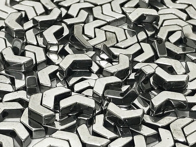 Silver Arrow Haematite Metal Beads | The Design Cart (4319015239749)