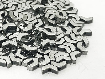 Silver Arrow Haematite Metal Beads | The Design Cart (4319015239749)