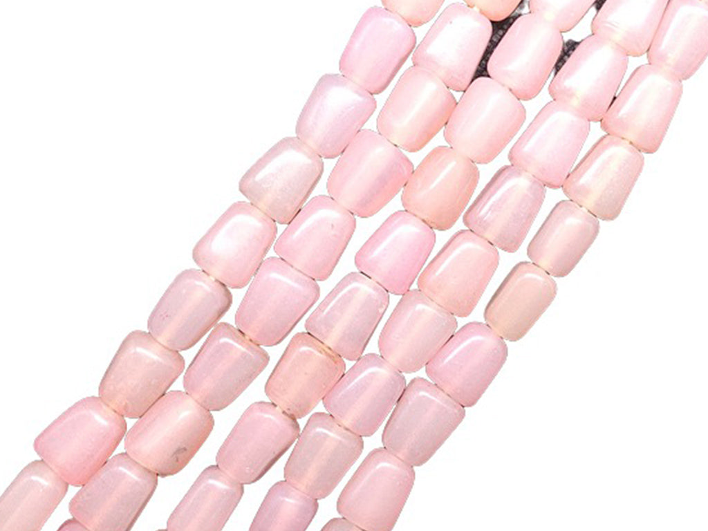 Baby Pink Fire Polished Tumble Glass Beads
