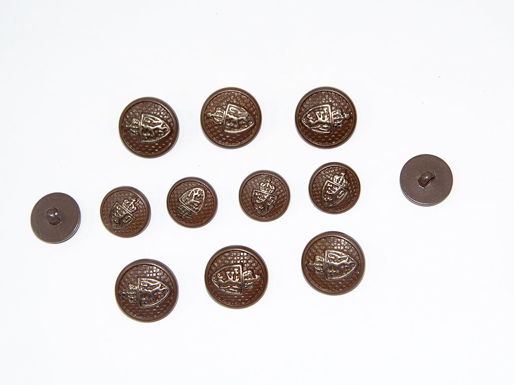 Brown Designer Acrylic Suit Buttons