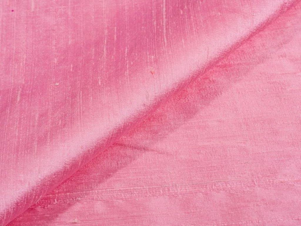 Pink Plain Bangalore Raw Silk Fabric