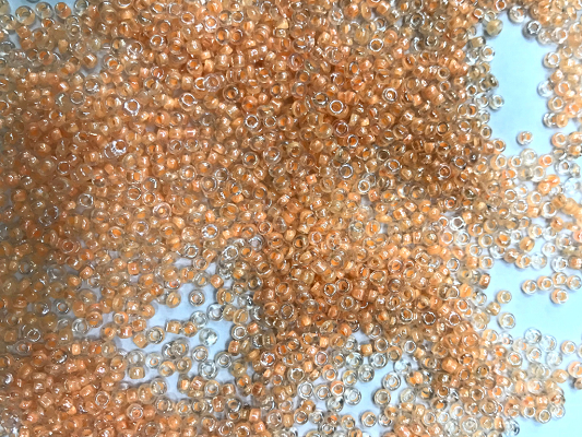 Light Orange Round Rocaille Glass Seed Beads- 11/0 or 2mm