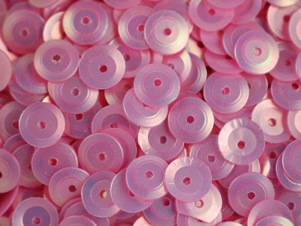 Light Pink 1 Hole Circular Plastic Sequins (1809418780706)