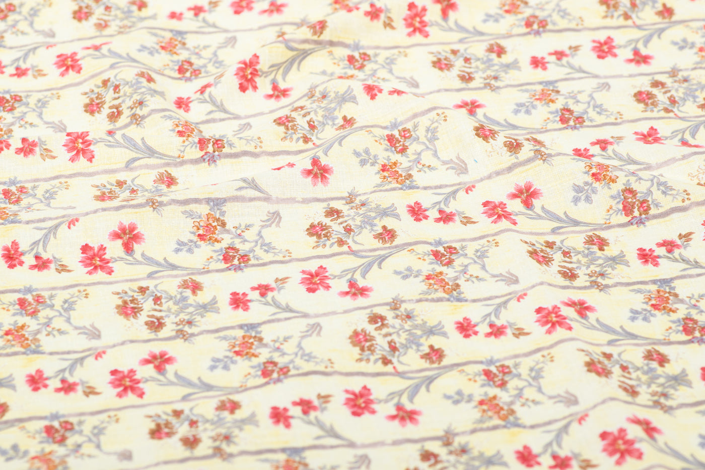 beigefloralprintcottonfabric