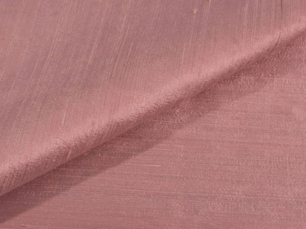 Dusty Rose Pink Plain Bangalore Raw Silk Fabric