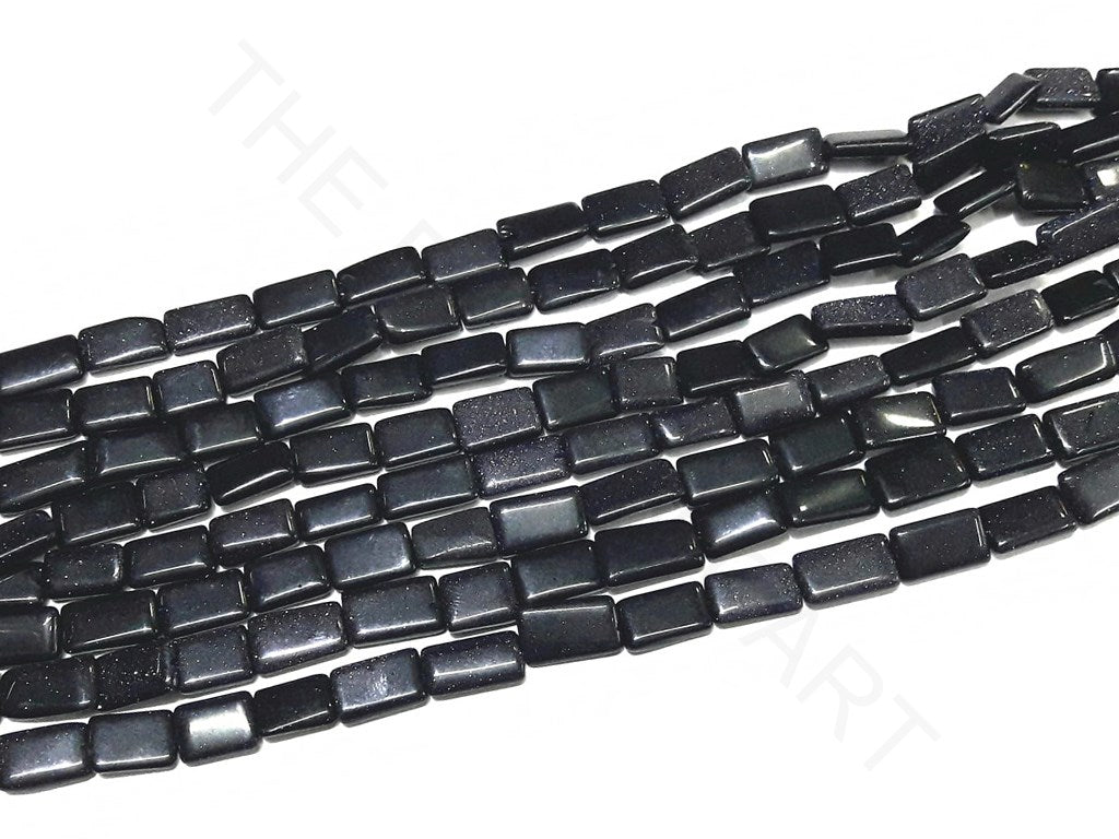 Black Rectangular Semi Precious Sand Stones | The Design Cart (4333694976069)