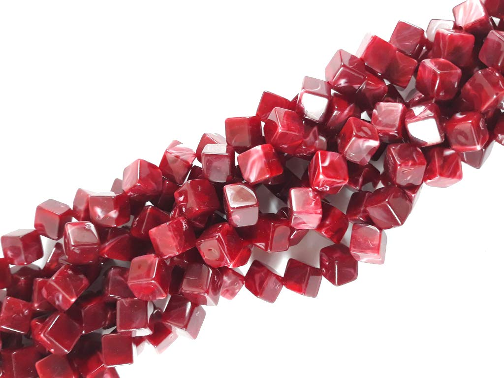 Red Cubical Resin Stones | The Design Cart (1729478262818)