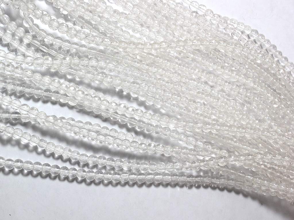 White Round Pressed Glass Beads (1709208272930)